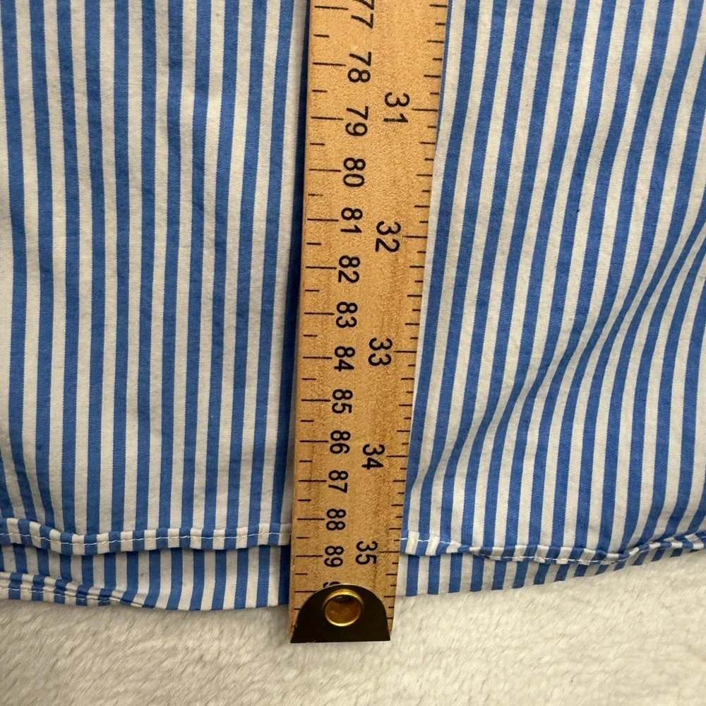 Polo Ralph Lauren 6XB Button Down Shirt Classic Striped Big and Tall Blue White